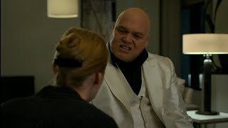 Karen Paige Confronts Wilson Fisk Kingpin Daredevil S3 Ep8UpstairsDownstairs [upl. by Elnar]