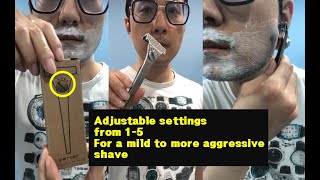 ASMR Shaving with Parker Adjustable Injector Single Edge Safety Razorㅣ파커 어저스터블 인젝터 날조절 안전면도기로 셀프면도영상 [upl. by Clara]