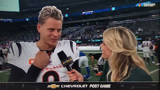 Joe Burrow BJ Hill Bengals Post Game Interview quotUgly Really Uglyquot  Bengals  Giants [upl. by Heinrick]