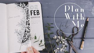 PLAN WITH ME  Feb 2019 Bullet Journal [upl. by Nahtnahoj748]