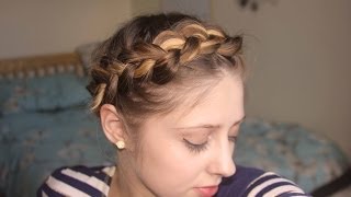 Short fine hair tutorial Easy Crown Braid  Plait [upl. by Inimod]