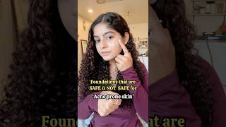 Foundations that are acne safe amp Non acne safe acnesafemakeup acneproneskin [upl. by Agretha]