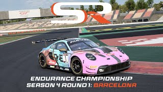 SSRI  Endurance  S04R01  8h Barcelona  ACC  Simsport Racing International [upl. by Raffin]