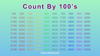 Count by 100s Song  Skip counting by 100 up to 10000 YouTube  Golden Kids Learning [upl. by Margetts]