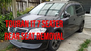 Volkswagen Touran 1T rear seat removal 7 seater [upl. by Rebane821]