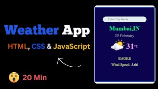 Weather App using HTML CSS and JavaScript [upl. by Trey]