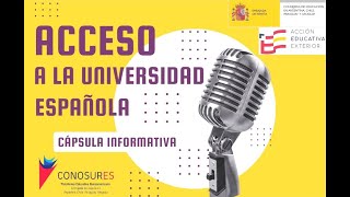 CONOSURES CÁPSULA INFORMATIVA ACCESO A LA UNIVERSIDAD ESPAÑOLA 2024 [upl. by Glendon748]