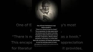 Ernest Hemingway American novelist and short story writer shorts quotes youtubeshorts [upl. by Havens]