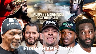 FIGHTERS PREDICT TYSON FURY VS FRANCIS NGANNOU TYSON CRAWFORD DIAZ BRADLEY MASVIDAL amp MORE [upl. by Stanislaus]