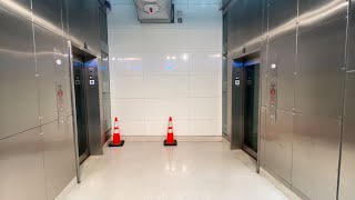 Schindler Hydraulic Street Elevators Union Square Station San Francisco CA [upl. by Errised]