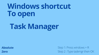 Windows Task Manager Using run Windows  R shortcut [upl. by Sherm279]