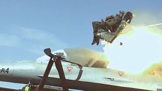 Fighter Jet Ejection Seat Slow Mo – Rocket Sled Test At USAF High Speed Test Track [upl. by Thgiwed]