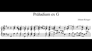 Johann Krieger – Präludium ex G [upl. by Nalhsa593]