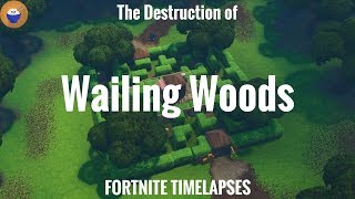 The Destruction of Wailing Woods  Fortnite Timelapse 1 [upl. by Bent]