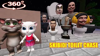 CAN WE ESCAPE From MOST SCARIEST SKIBIDI TOILETS Chasing Us in Minecraft 360° [upl. by Kciredorb]