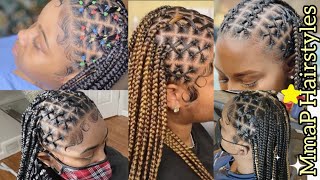 Latest Cute CrissCross Knotless Braids Hairstyles For Every Black Ladies [upl. by Micheil]