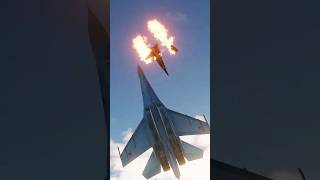 SU27 Flanker Deletes FA18 Hornets Wings dcs dogfight simulation [upl. by Lladnek]