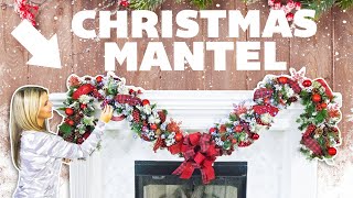 Christmas Mantel Decorating Ideas 🔴 Buffalo Check Christmas Decor [upl. by Letnahc]