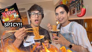 SPICY NOODLES CHALLENGE with SOURAV JOSHI 🔥 souravjoshivlogs7028 [upl. by Lienad]