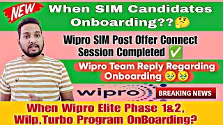 Wipro Onboarding Latest Update  Wipro Elite Phase 1amp2 Onboarding Update  Wipro Wilp Onboarding [upl. by Ayanahs]