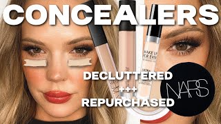 BEST CONCEALERS for Dry Skin Dark Circles High Coverage No Creasing Makeup Declutter Ep 4 [upl. by Htebazila934]