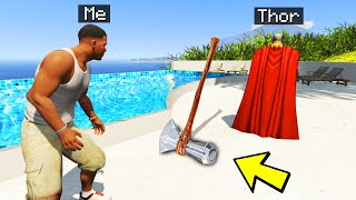 I Stole THORS STORMBREAKER AXE From THOR in GTA 5 [upl. by Aurthur]