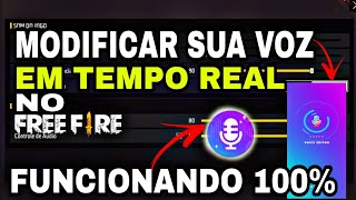 VOU ENSINAR PARA GERAL COMO MODIFICAR A VOZ NO FREE FIRE USANDO O APP MUDADOR SIMULADOR DE VOZ [upl. by Utham425]