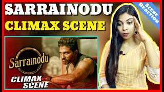 SARRAINODU Climax Fight Scene Reaction  Allu Arjun Reaction  PRAGATI PAL [upl. by Adyl]