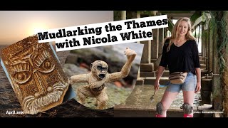 Finding a WILD ANGRY BEARDED MAN in the mud  Mudlarking the River Thames with Nicola White [upl. by Mariano]