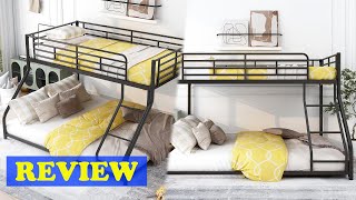 FUSVZ Heavy Duty Twin XL Over Queen Bunk Bed REVIEW [upl. by Ahsinrad]