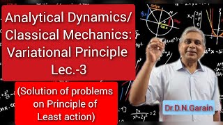 Variational Principle Lec 3Solution of Problems on Principle of Least action [upl. by Latsyrc]