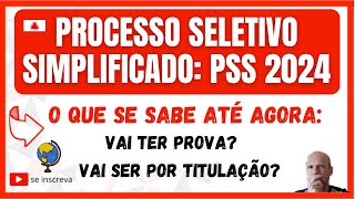 PROCESSO SELETIVO SIMPLIFICADO DA REDE ESTADUAL DE MG 2024 VEJA O QUE SABEMOS ATÃ‰ AGORA [upl. by Niwde821]