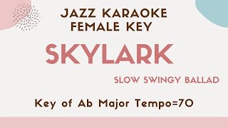 Skylark  Ella Fitzgerald sing along instrumental JAZZ KARAOKE music with lyrics  female key [upl. by Nisse655]