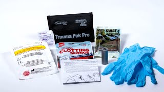 Trauma Pak With QuikClot Gauze amp Trauma Pak Pro  Adventure Medical Kits [upl. by Ettegdirb]