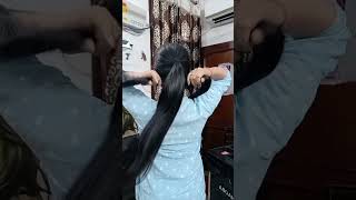 High ponytail try voluminous hairstyle [upl. by Enilrad461]