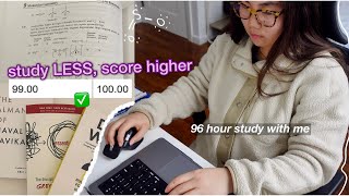 96 hour study with me how to get As AND good sleep  book GIVEAWAY [upl. by Dahcir738]