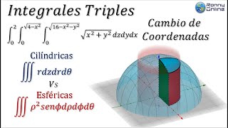 Cálculo integral triple con cilindro y esfera  Coordenadas Cilíndricas y Esféricas  LARSON 147 [upl. by Matthew10]