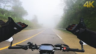 Yamaha MT07 Foggy Morning Ride  RAW POV 4K [upl. by Ytoc]