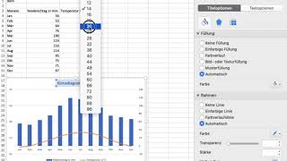 Klimadiagramm in Excel [upl. by Ranilopa]