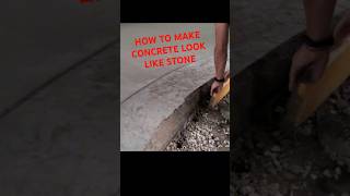 How to make Concrete look like stone concrete shorts [upl. by Haines]