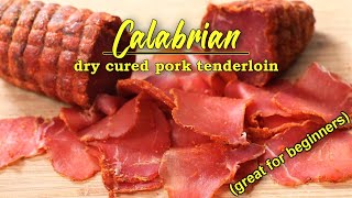 Dry Cured Calabrian Pork Tenderloin  Dry Curing Meat for Beginners [upl. by Denton]