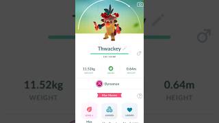 Dynamax grookey evolution into dynamax Thwackey 🌟 pokemon pokemongo [upl. by Rudwik797]