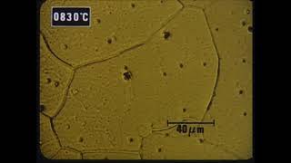 Displacements caused by martensitic transformation  hot stage microscopy [upl. by Sadirah]