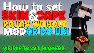 How to set skin and cape in pojav without mod and resource pack visible to all players [upl. by Seraphim]