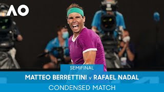 Matteo Berrettini v Rafael Nadal Condensed Match SF  Australian Open 2022 [upl. by Oiredised]