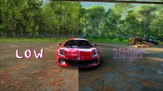 Low Graphics Vs High Graphics Forza Horizon 5  ATS GT [upl. by Imnubulo]