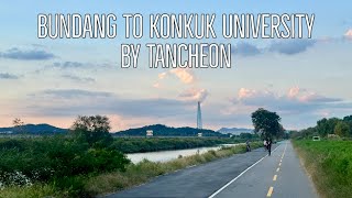 4K Seoul Riding Bundang to Konkuk University by Tancheon [upl. by Lucita]