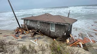 Watch Another Outer Banks house collapses into ocean [upl. by Retsevel]