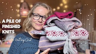 Everything I´ve knit over the summer September Knitting Chat  English episode [upl. by Ateinotna]