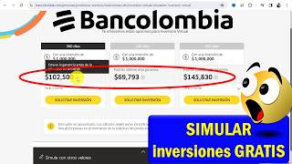 Como SIMULAR una INVERSION en Bancolombia [upl. by Supmart]